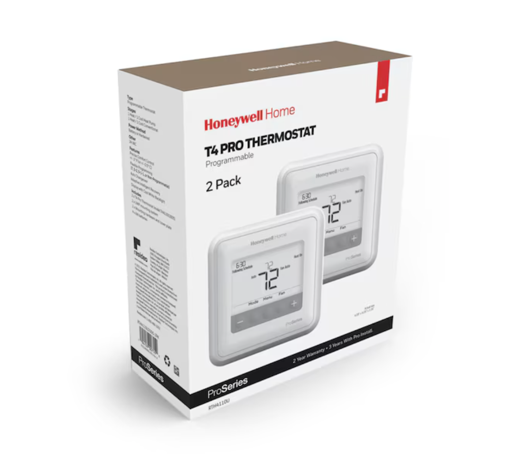 Honeywell Home 24-Volt 5-2 day Touch Screen Programmable Thermostat 2 -Pack (open box)