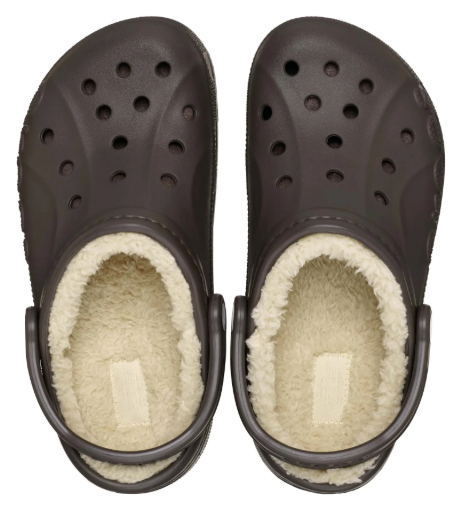 Crocs Men's and Women's Unisex Baya Lined Clogs; Espresso, M5/W7 (new) (no box)