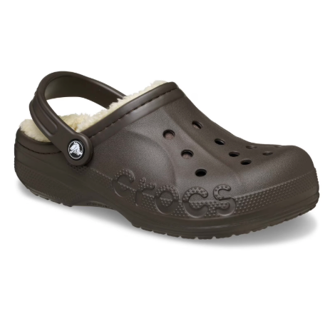 Crocs Men's and Women's Unisex Baya Lined Clogs; Espresso, M5/W7 (new) (no box)