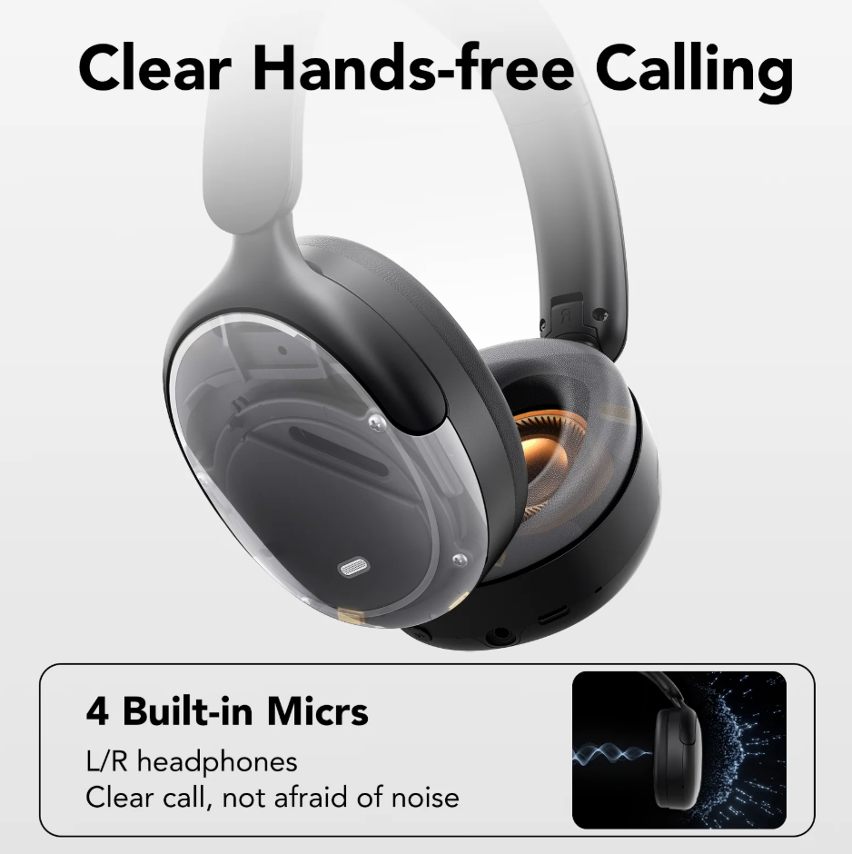 L18 Active Noise Cancelling Headphones - Black (NEW)