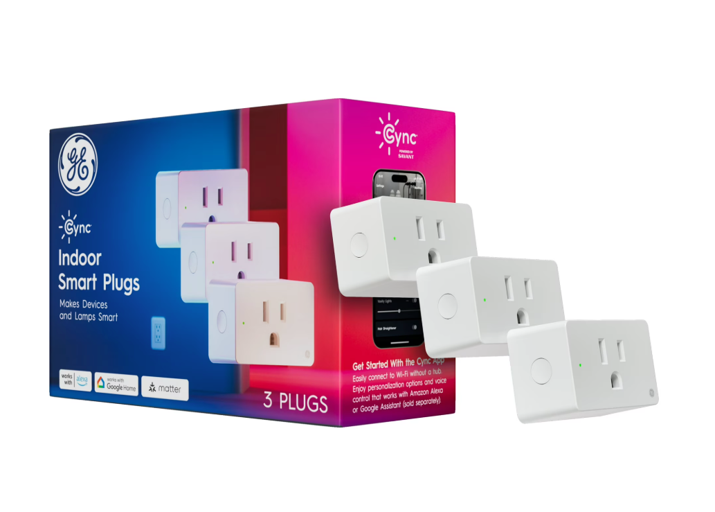 GE Cync Indoor Smart Plug 3 Pack, Alexa & Google Compatible, Matter Certified (new)