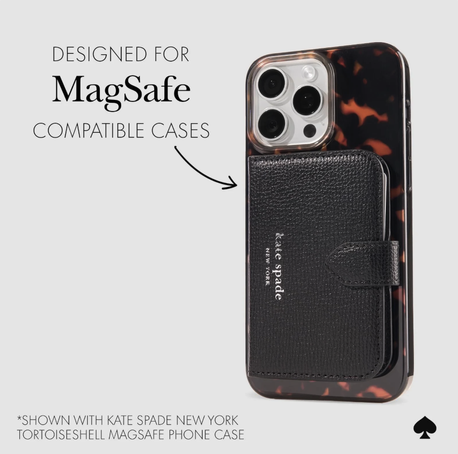 Kate Spade Morgan MagSafe Wallet / Card Holder for Phone - Midnight Black (used) (no box)