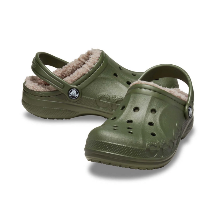 Crocs Toddler & Kids Baya Lined Clog; Army Green; 1 Little Kid (new) (no box)