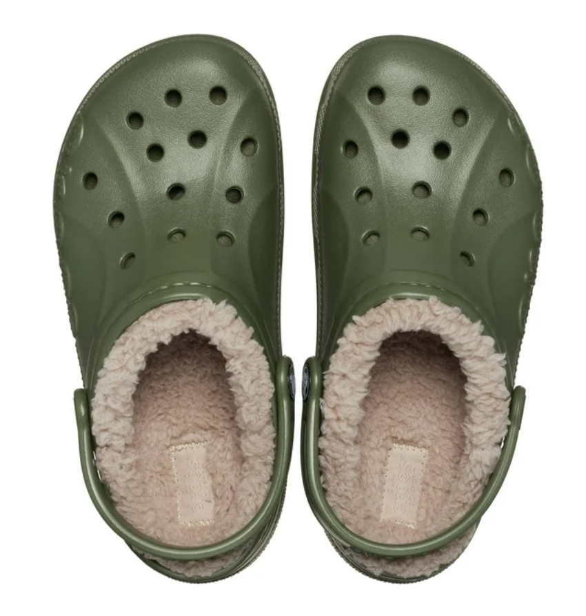Crocs Toddler & Kids Baya Lined Clog; Army Green; 1 Little Kid (new) (no box)
