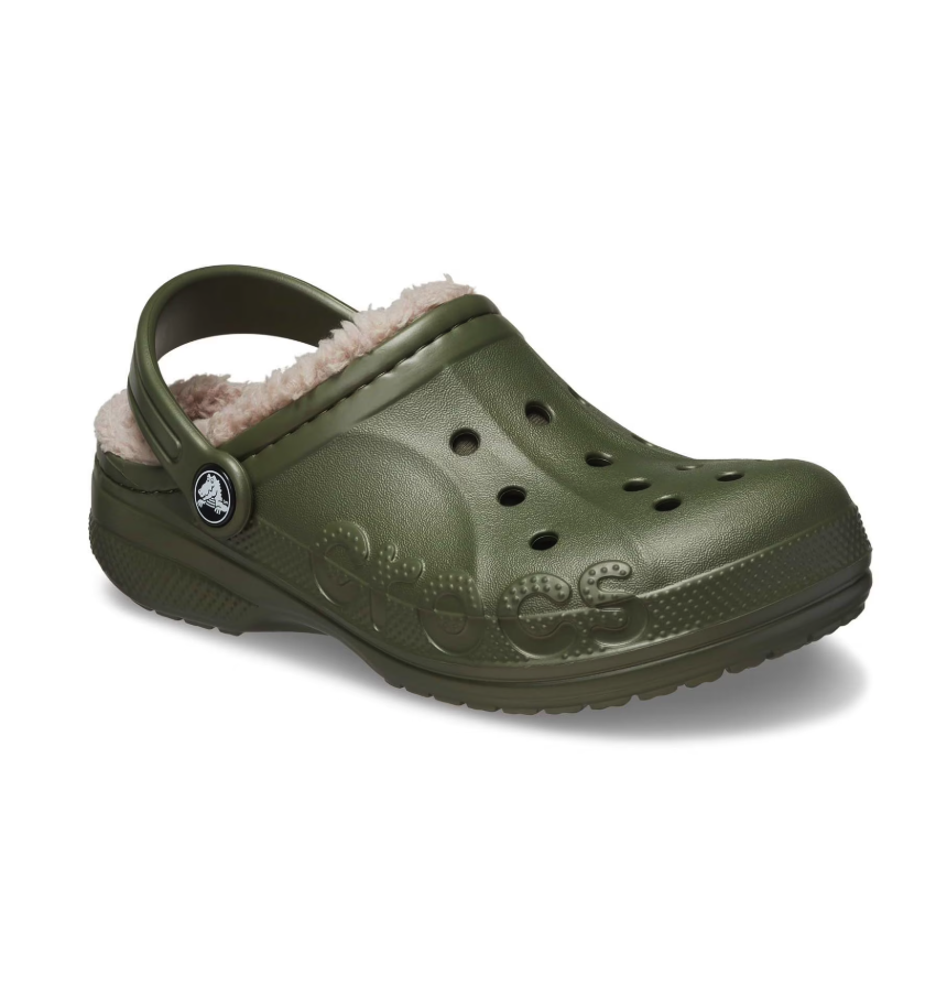 Crocs Toddler & Kids Baya Lined Clog; Army Green; 1 Little Kid (new) (no box)