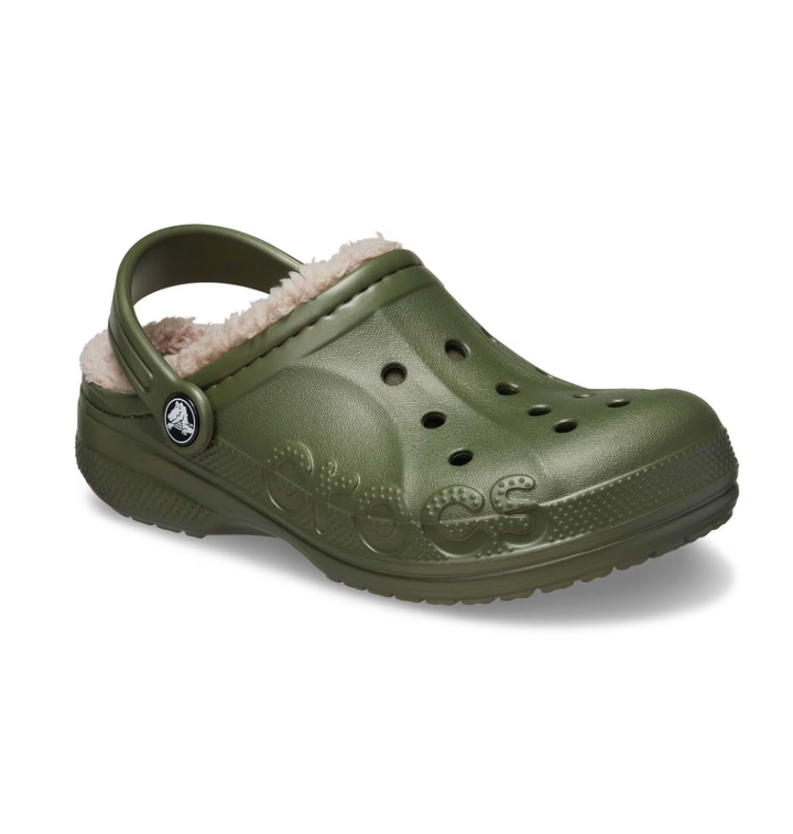Crocs Toddler & Kids Baya Lined Clog; Army Green; 1 Little Kid (new) (no box)