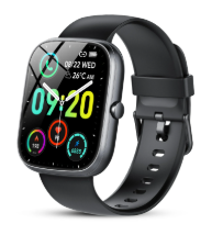 Smart Watch Fits for Android and iPhone Black- (Open Box)