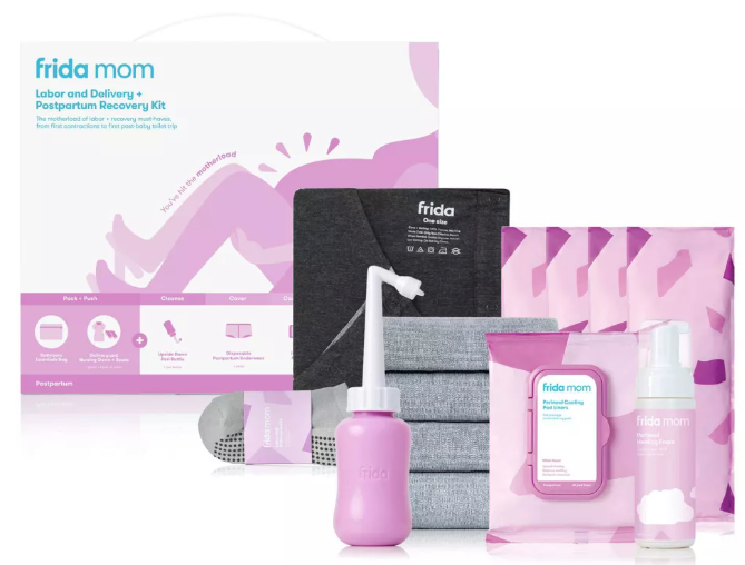 Frida Baby Mom Labor and Delivery and Postpartum Recovery Kit - Pink (open box)