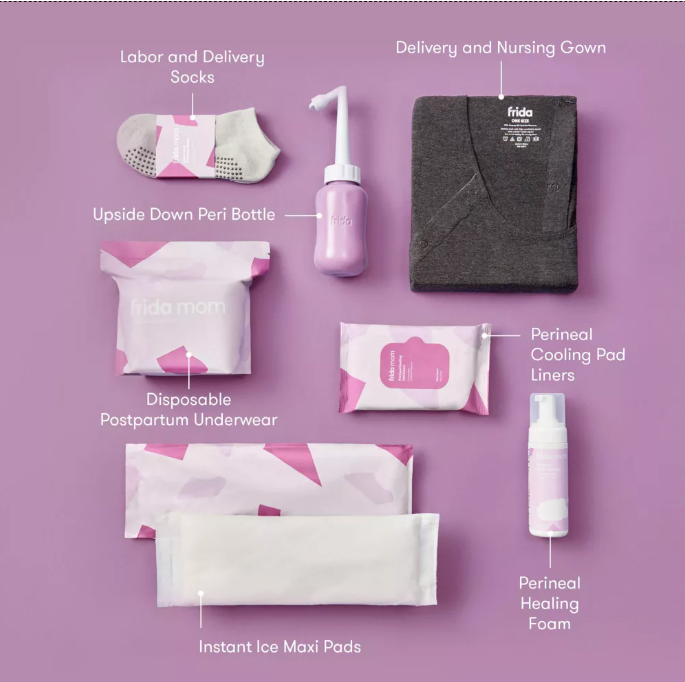 Frida Baby Mom Labor and Delivery and Postpartum Recovery Kit - Pink (open box)