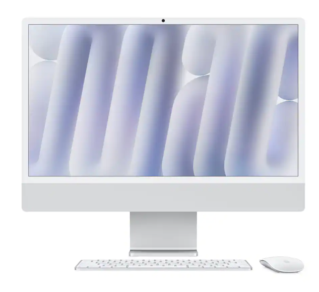 Apple - iMac 24-inch All-in-One - M4 chip - Built for Apple Intelligence - 8 Core CPU - 8 Core GPU - 16GB Memory - 256GB SSD - Silver (Open Box)