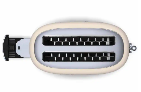 SMEG - TSF02 4-Slice Long Wide-Slot Toaster - Cream (open box)