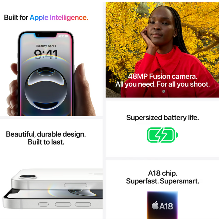 Straight Talk Apple iPhone 16e, 5G, 128GB, Black - Prepaid Smartphone (open box)