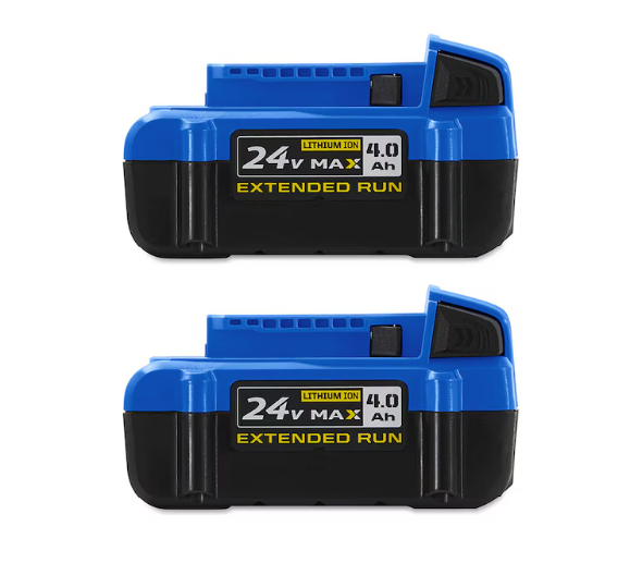 Kobalt 24 -Volt 2 -Pack Lithium-ion (4 Ah Battery ) (open box)