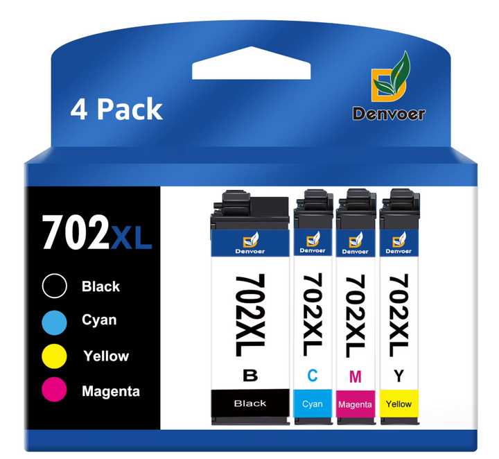 702XL Ink Compatible with Epson 702 Ink Cartridges for Printers Workforce Pro (open box)