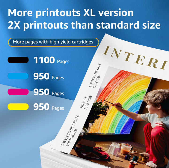 702XL Ink Compatible with Epson 702 Ink Cartridges for Printers Workforce Pro (open box)