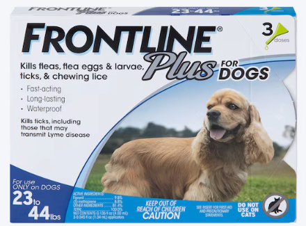 Frontline Liquid Flea and Tick Treatment (Pet Size: Medium ) (new)