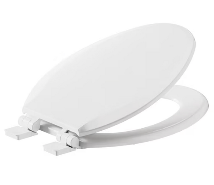 American Standard Bedminster Wood White Elongated Soft Close Toilet Seat (open box)