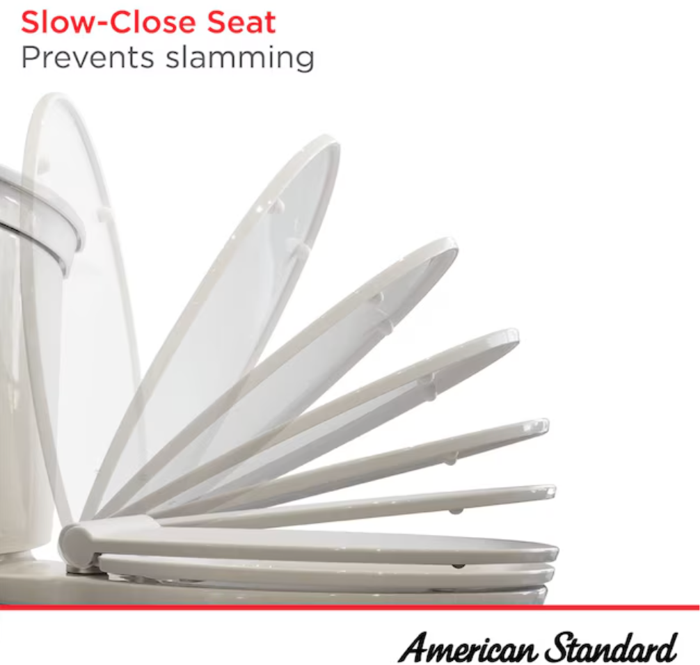 American Standard Bedminster Wood White Elongated Soft Close Toilet Seat (open box)