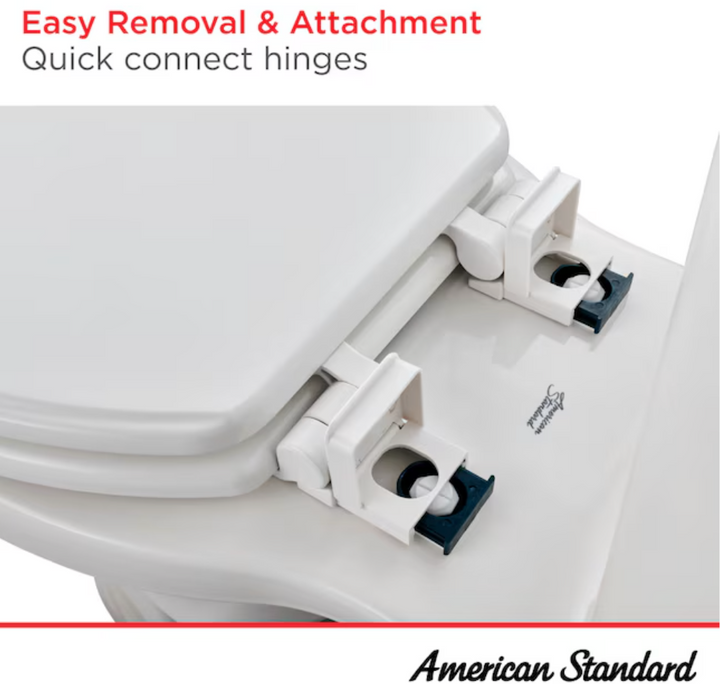 American Standard Bedminster Wood White Elongated Soft Close Toilet Seat (open box)