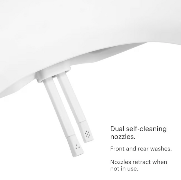 Brondell Ecoseat Plastic White Elongated Slow Close Feature Bidet Function Toilet Seat (open box)
