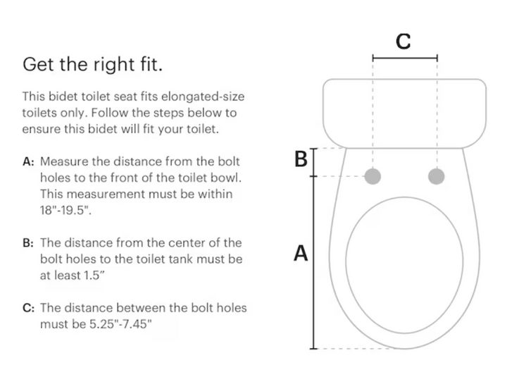 Brondell Ecoseat Plastic White Elongated Slow Close Feature Bidet Function Toilet Seat (open box)