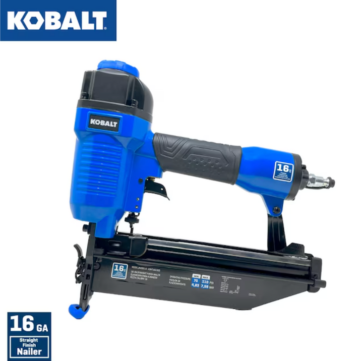 Kobalt Nailer 2-1/2-in 16 -Gauge Pneumatic Straight Finish Nailer (open box)