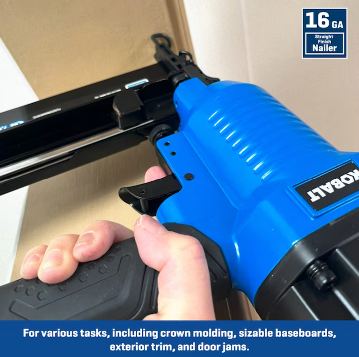 Kobalt Nailer 2-1/2-in 16 -Gauge Pneumatic Straight Finish Nailer (open box)