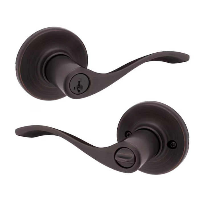 Kwikset Balboa Venetian Bronze Exterior Keyed Entry Door Handle ft. SmartKey Security (open box)