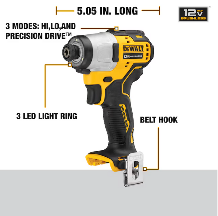 DEWALT XTREME 2-Tool 12V MAX XR Brushless DrilI/Impact Driver with Bag (2-Batteries and Charger Included) (open box)