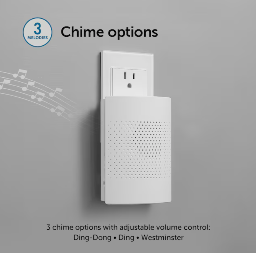 Utilitech White Wireless Doorbell Doorbell kit (open box)