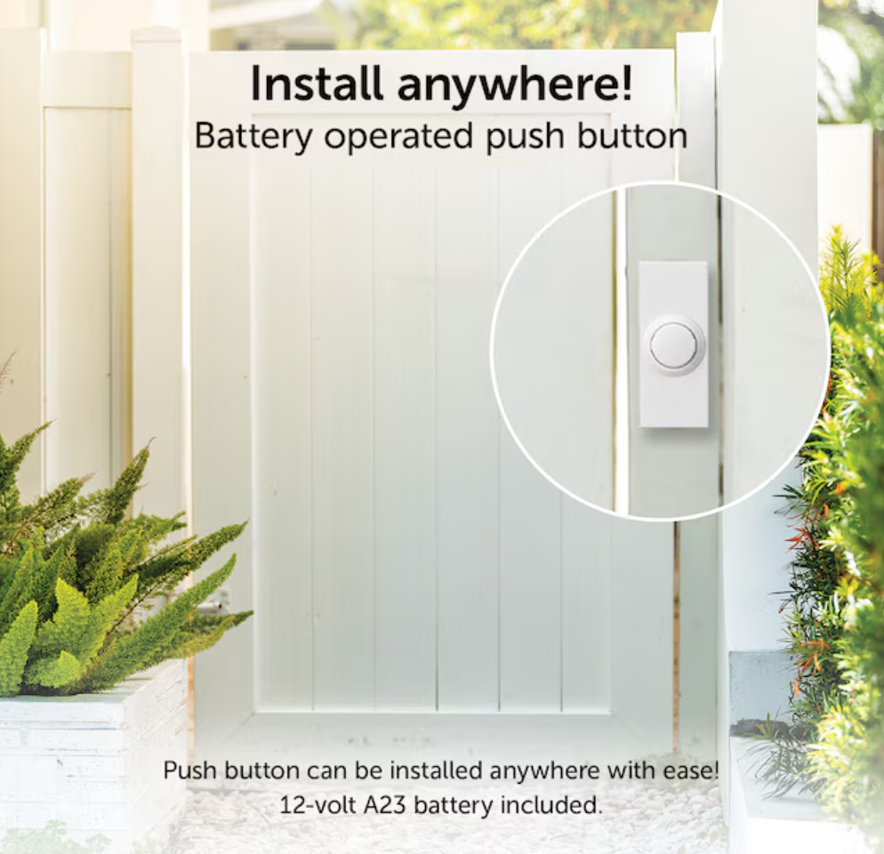 Utilitech White Wireless Doorbell Doorbell kit (open box)