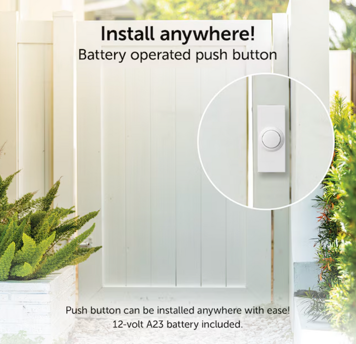 Utilitech White Wireless Doorbell Doorbell kit (open box)