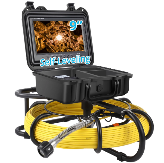 Garvee 165ft Drain Camera, Self-Leveling Snake Camera with Markings (open box)