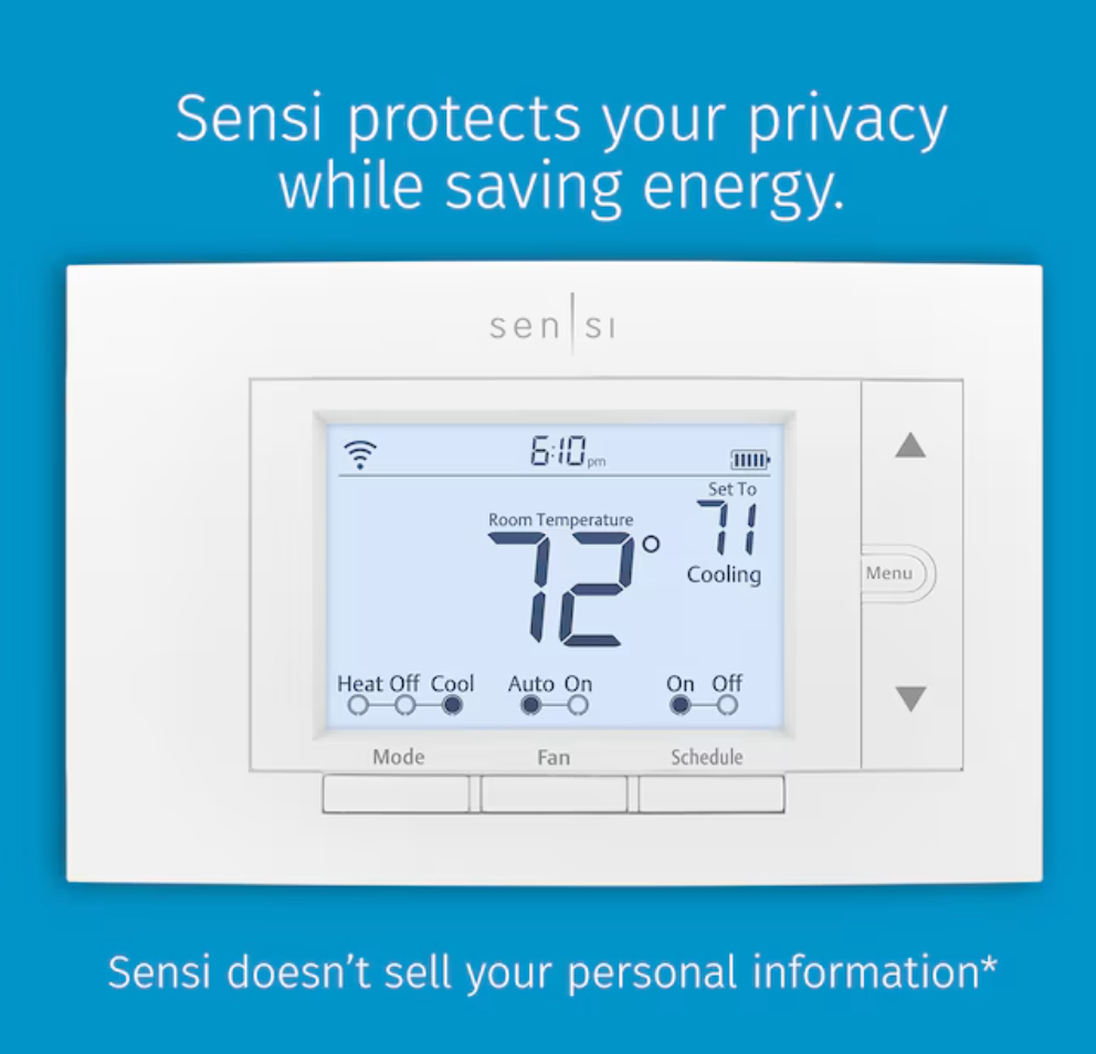 Copeland Sensi Smart White Smart Compatible Thermostat with Wi-Fi Compatibility (new)
