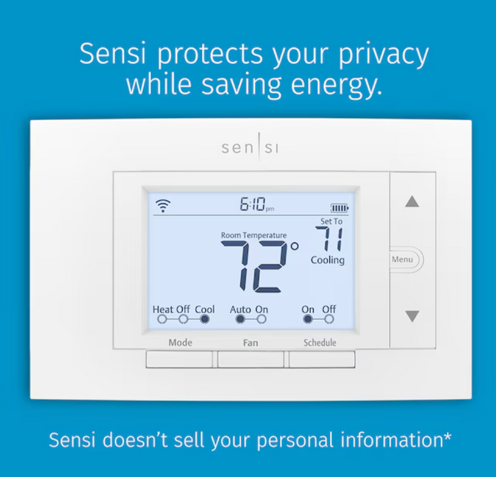 Copeland Sensi Smart White Smart Compatible Thermostat with Wi-Fi Compatibility (new)