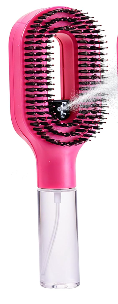 Hair Brush with Water Spray - 2-in-1 Detangler Brush for Frizz Control (new)