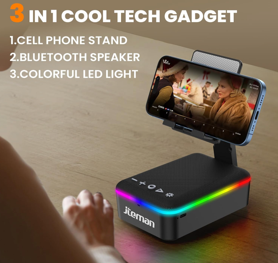Jteman L35 3-in-1 Bluetooth 5.3 Phone Stand Speaker Atmosphere Light USB-C (new)