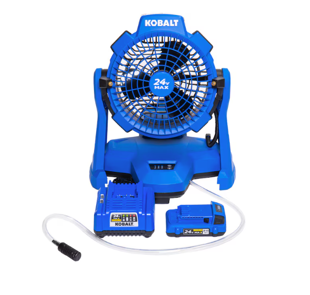 Kobalt 7-in High Velocity Indoor/Outdoor Misting Floor Fan (Used)