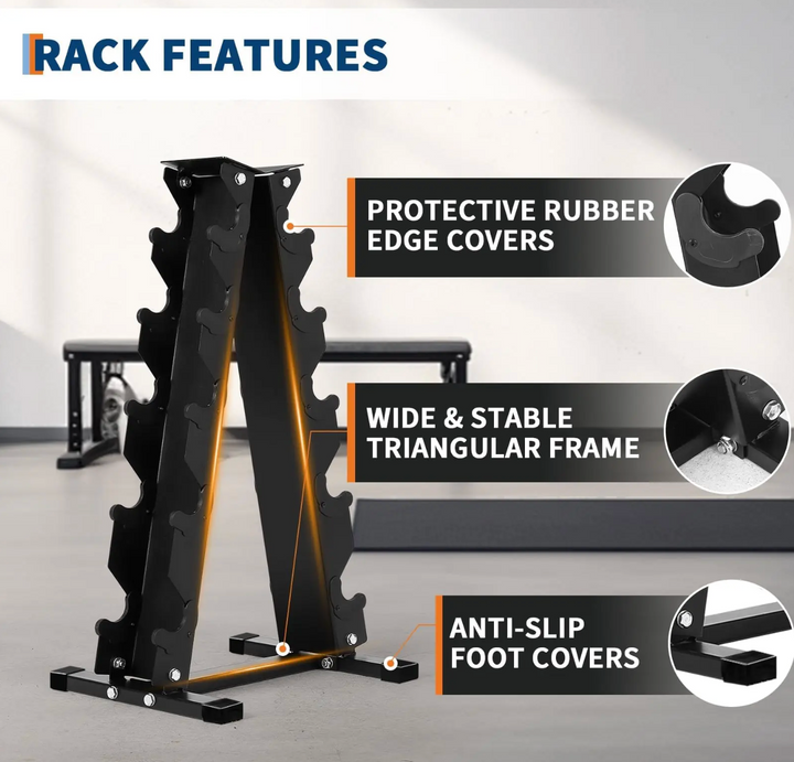 GARVEE  Large Capacity Dumbbell Rack Stand Carbon Steel (open box)
