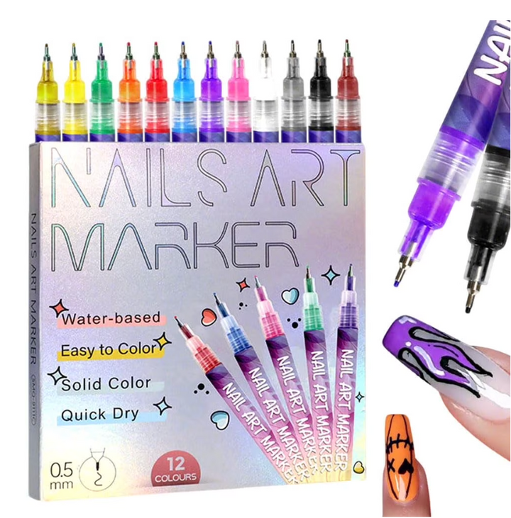 Nail Art Pens 12 Colors (new)