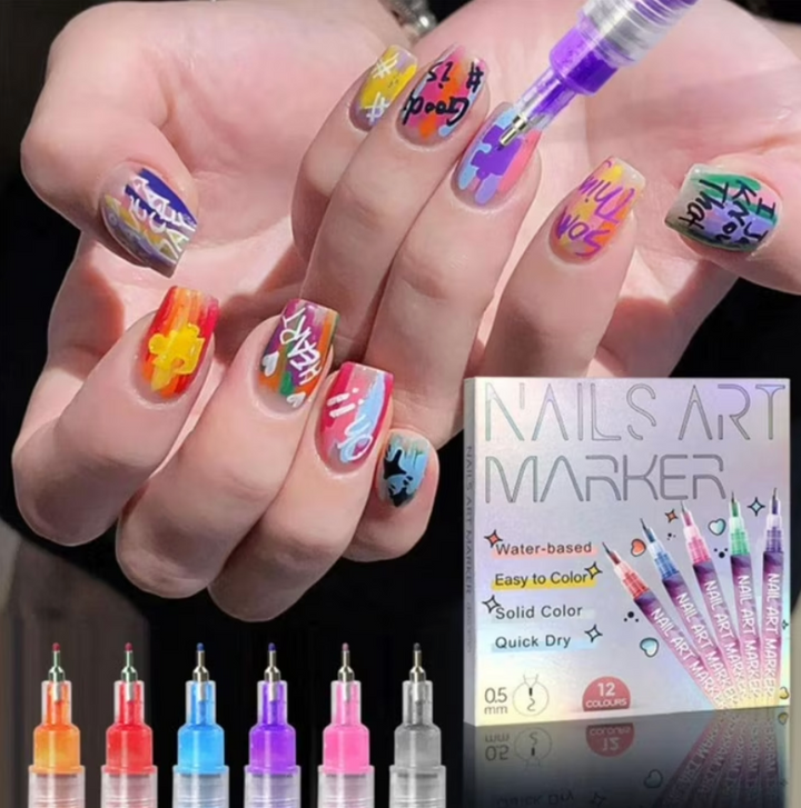 Nail Art Pens 12 Colors (new)