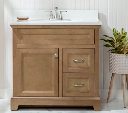Style Selections Merrill 36-in Desert Beige Bathroom Vanity With Top