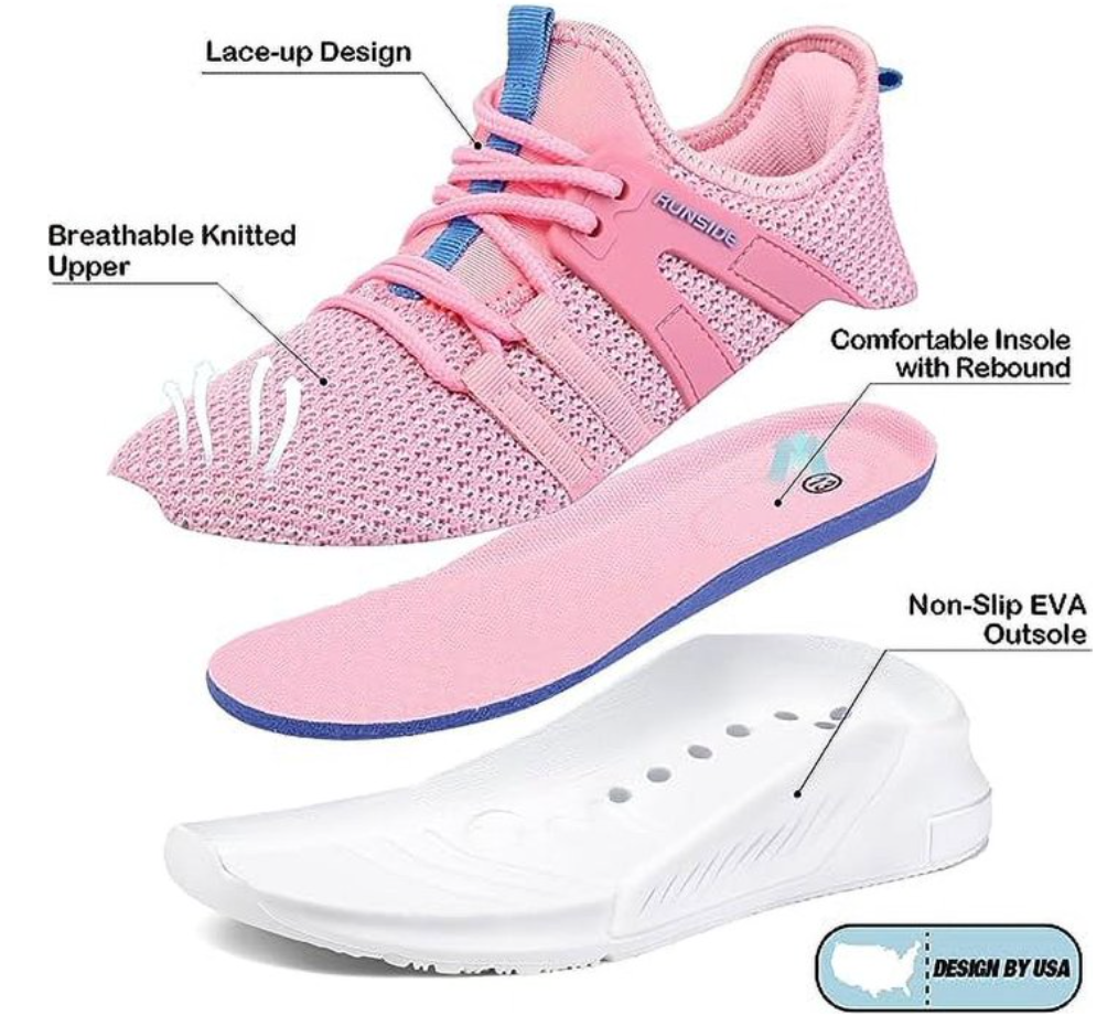 Kushyshoo Kids Sneakers Rose Red Running Tennis Athletic Shoes for Girls Size 4 (Big Kid)