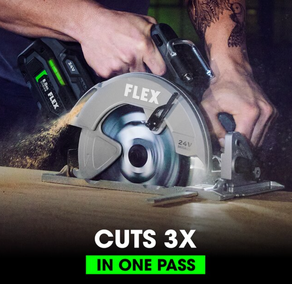 FLEX 24-volt 7-1/4-in Brushless Cordless Circular saw kit with Charger (Battery NOT Included) (open box)