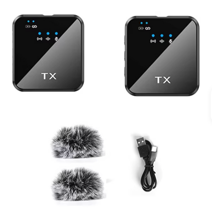 Wireless Lavalier Microphone Dual Lavalier Microphones Mini Phone Receiver for Type C (new)