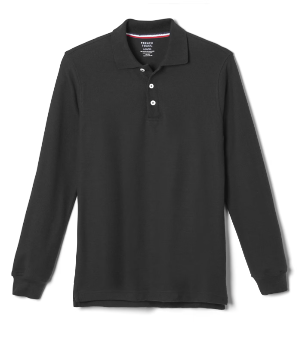 French Toast Boys School Uniform Long Sleeve Polo Shirt Pack of 3 Size XS (4/5) (new)
