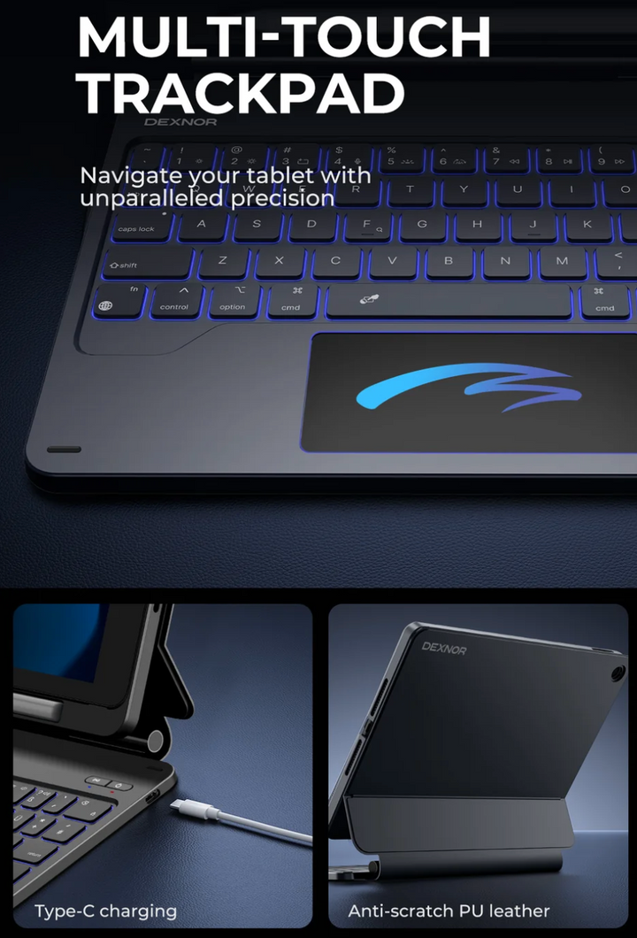 Dexnor Magnetic Floating Keyboard Case IPad 9th//8th/7th Gen 10.2 inch NEW