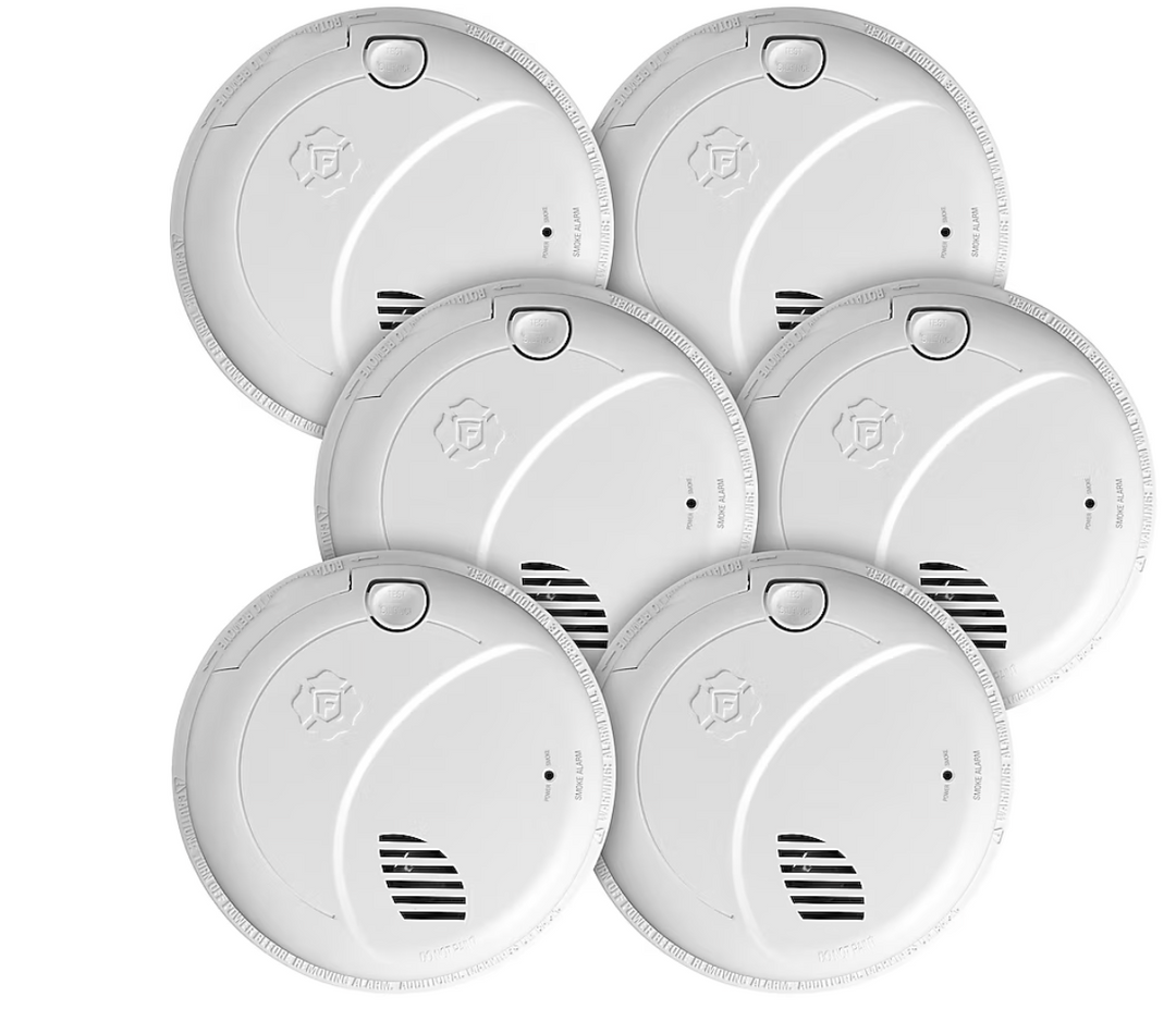 First Alert BRK Smoke detector with Voice Alert 6 -Pack (Open Box)