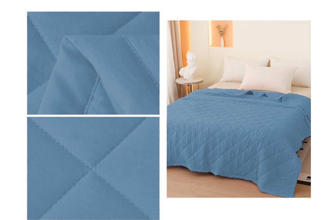 Cooling Quilted Throw Blanket Blue Large / Full NEW
