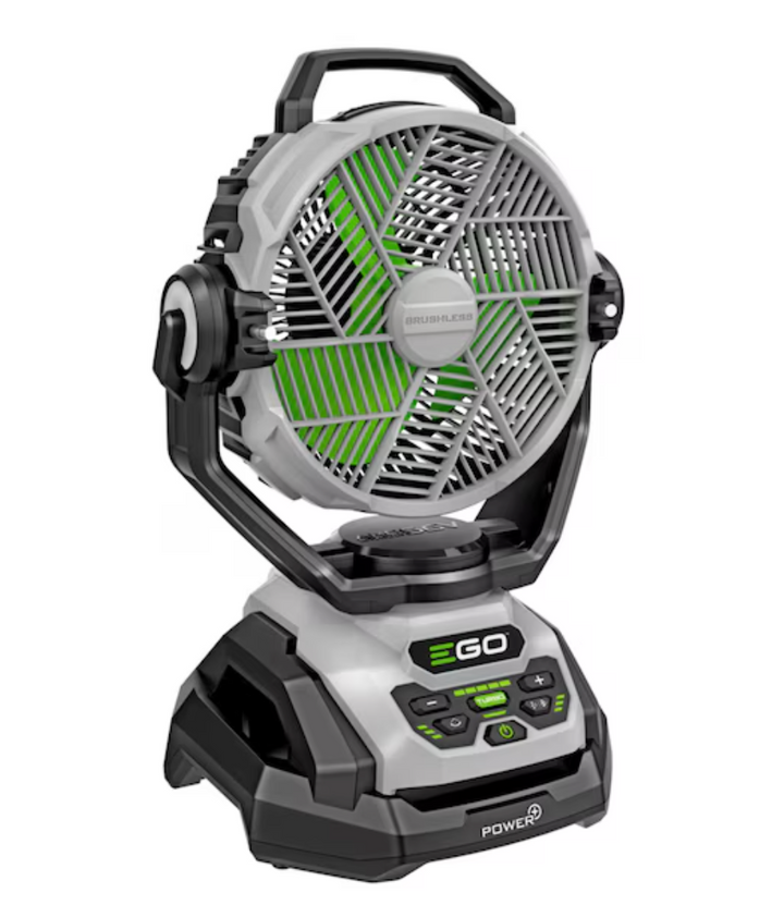 EGO 10-in High Velocity Indoor Oscillating Misting Jobsite Fan